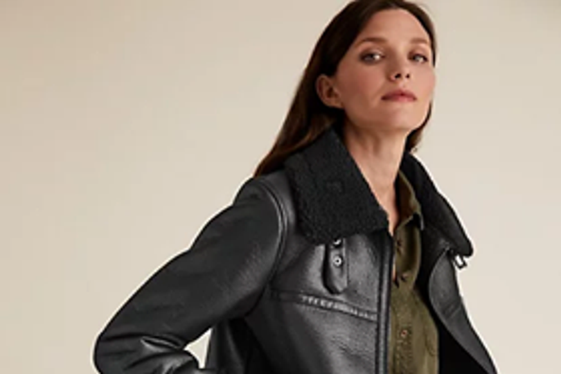 M and S Faux Leather Jacket