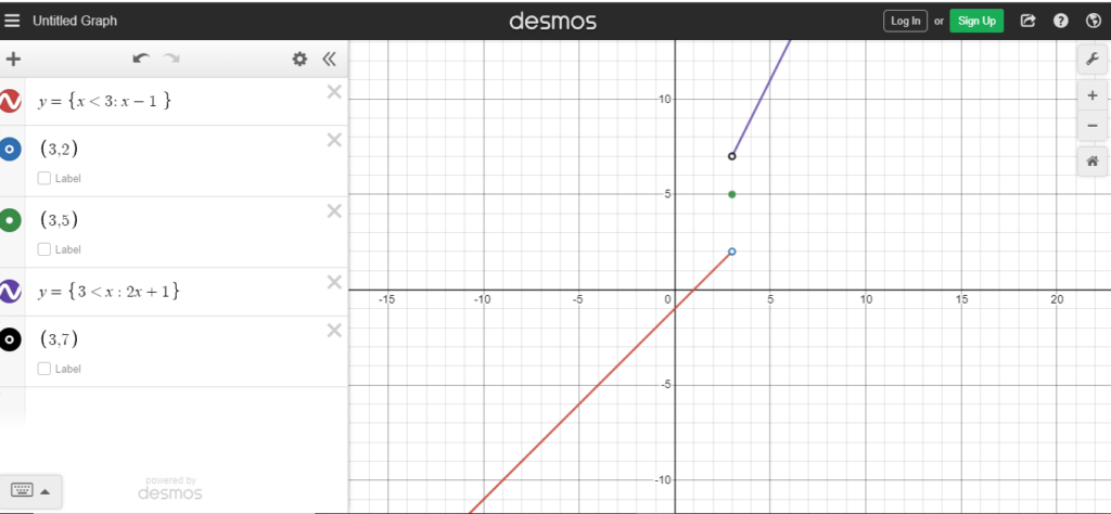 How to Type a Piecewise Function into Desmos