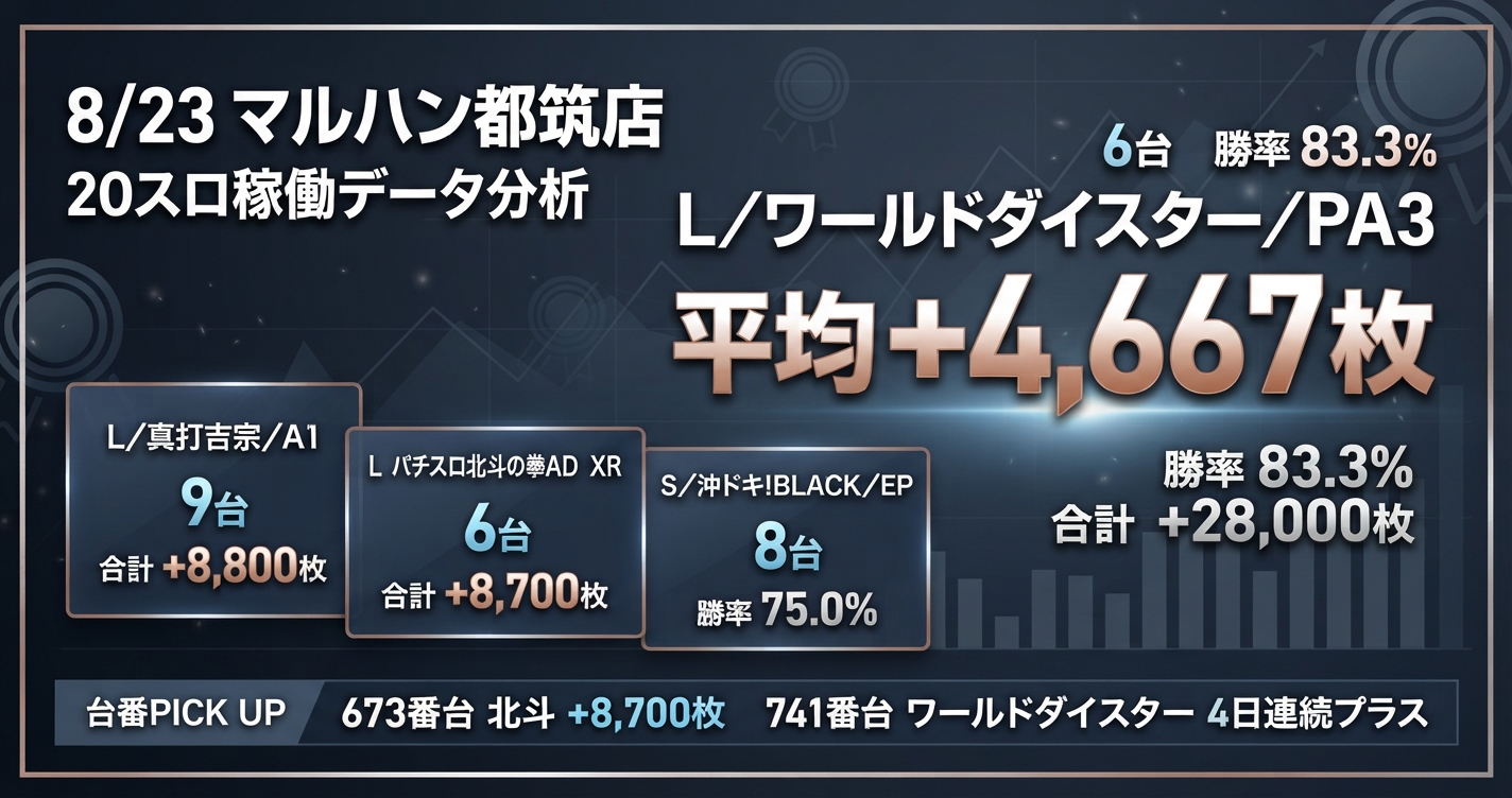 マルハン都筑店の出玉データを徹底解剖！特定日と狙い目の真実
