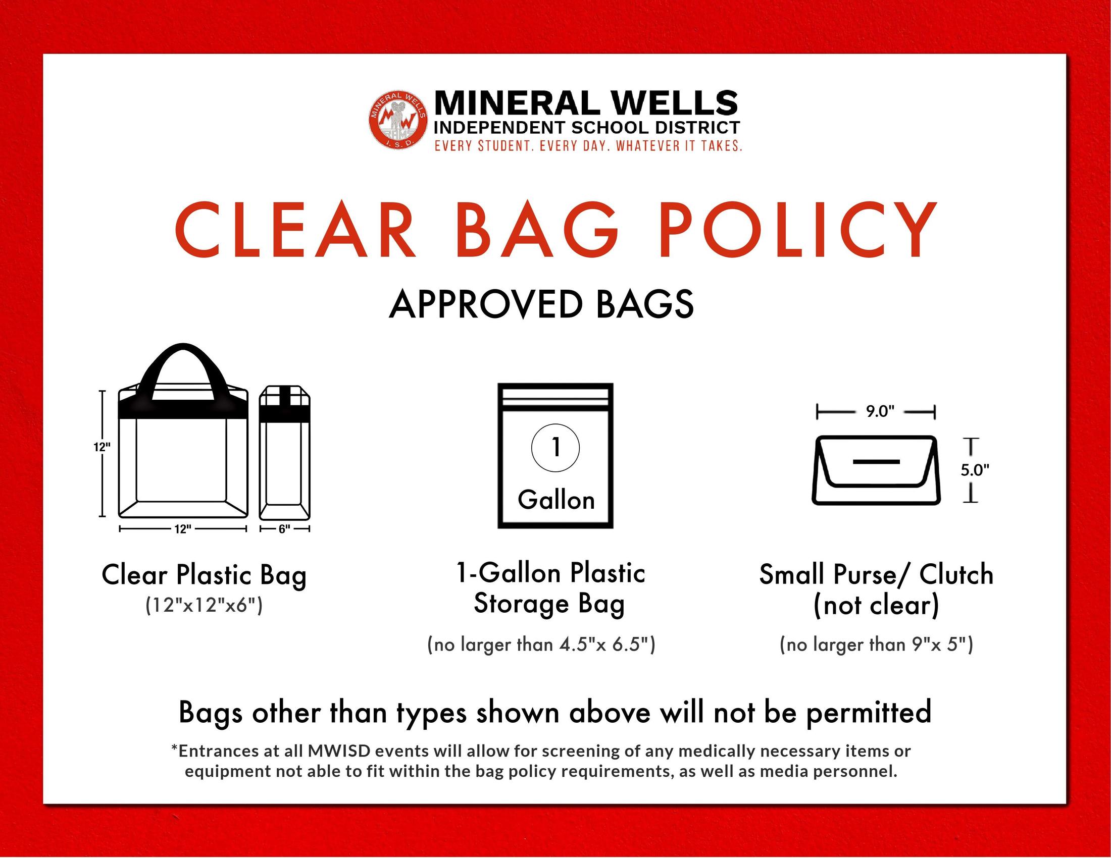 Texas State Clear Bag Policy