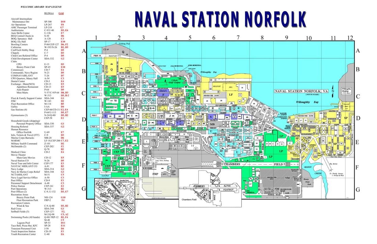 Naval Station Norfolk Building Map