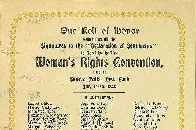 Declaration of Sentiments of the Seneca Falls Convention