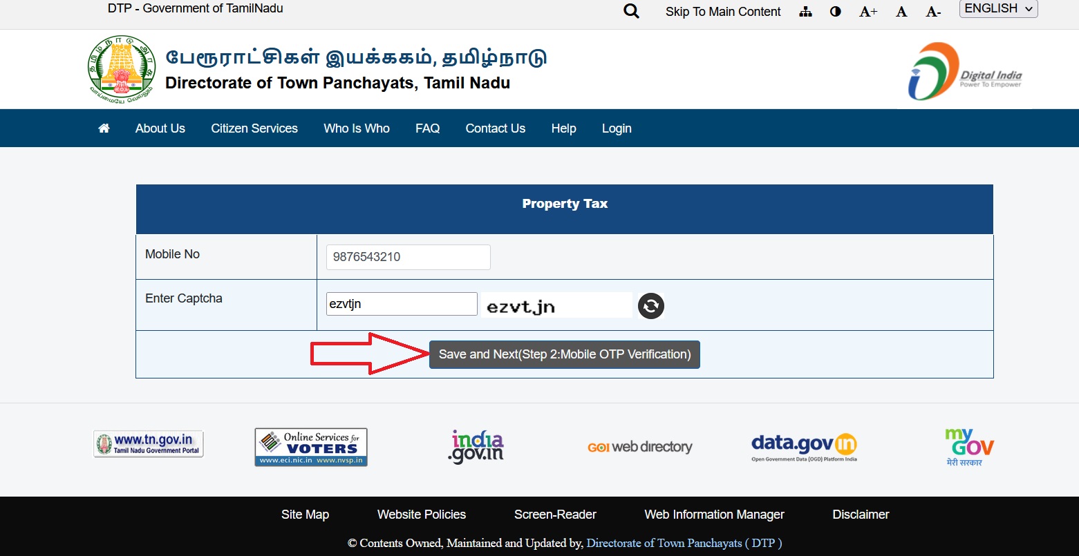 Tamilnadu Property Tax Online