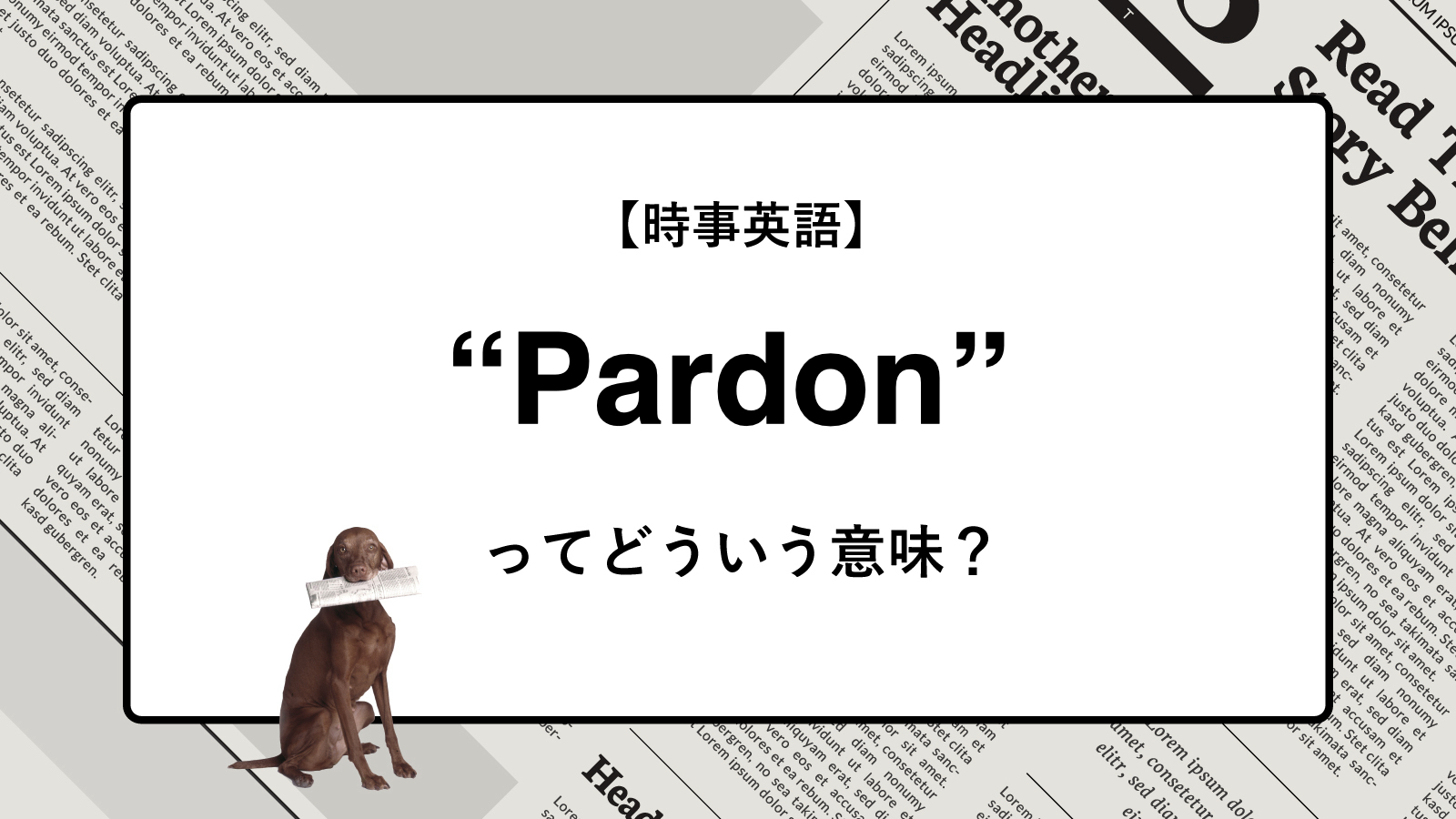 パードゥンとは？失礼・古いの真相とネイティブの英語聞き返し術