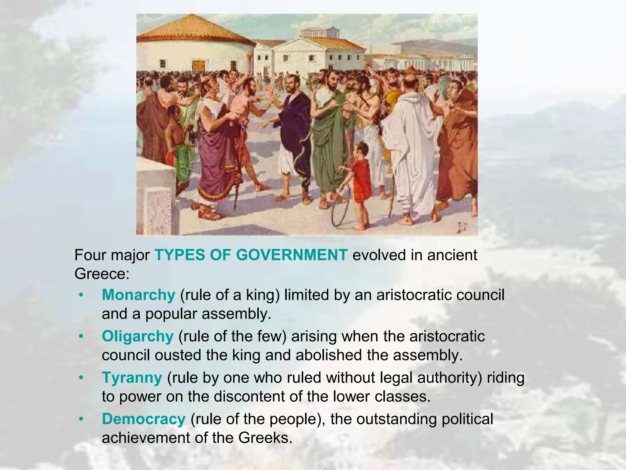 What Form of Government Did Ancient Greece Have