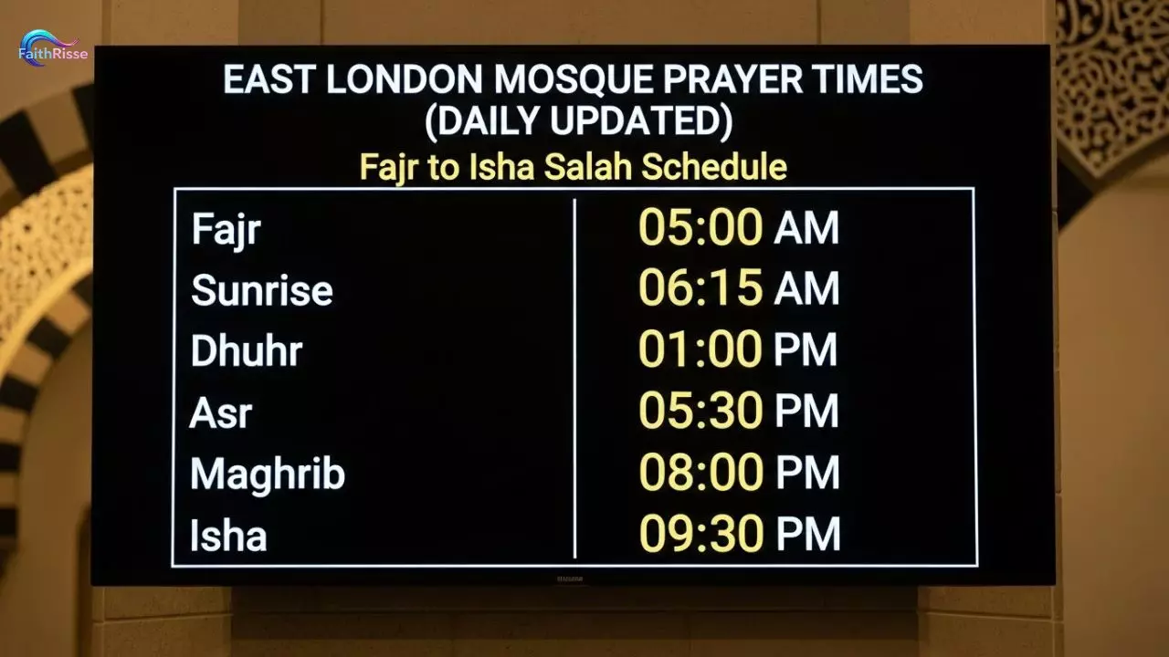 Asr Prayer Time East London Mosque