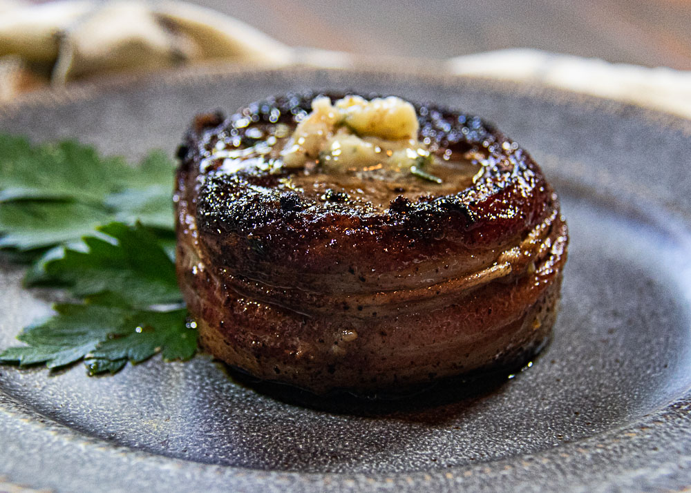 Oven Bacon Wrapped Filet Mignon