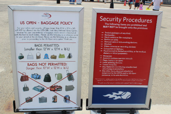 Us Tennis Open Bag Policy
