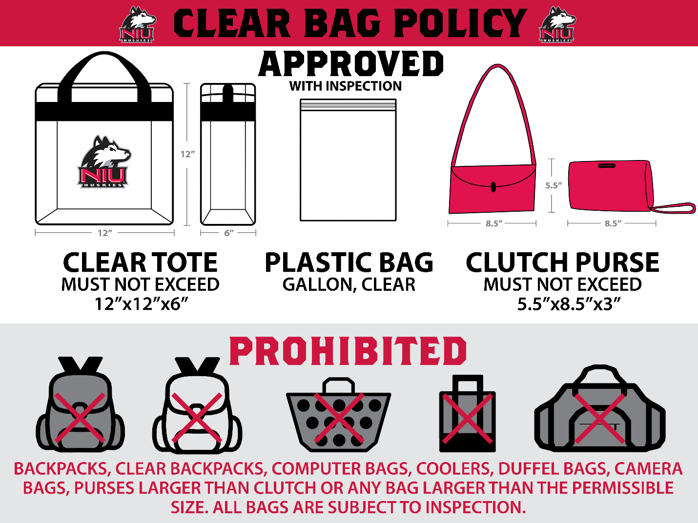 Husky Stadium Bag Policy 2016