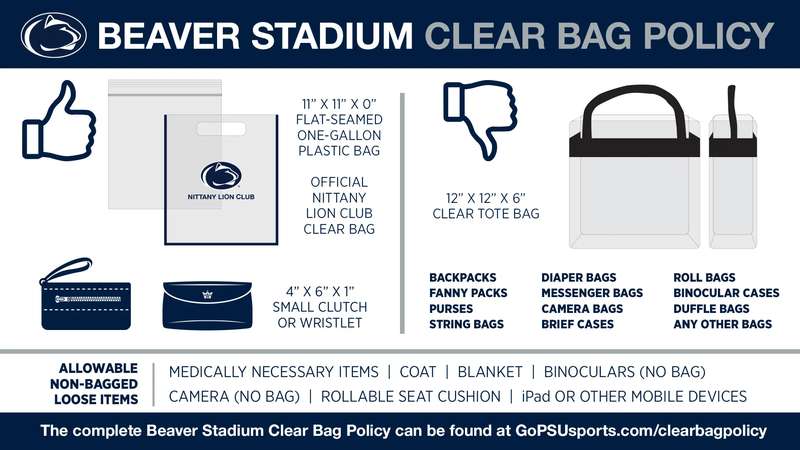 Bag Policy at Beaver Stadium