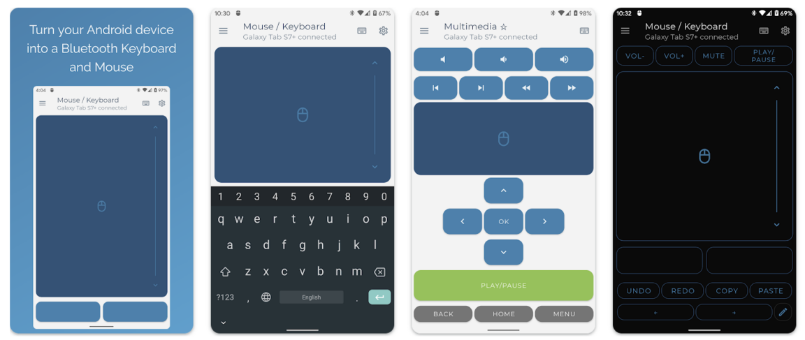 Bluetooth Keyboard and Mouse App for Android