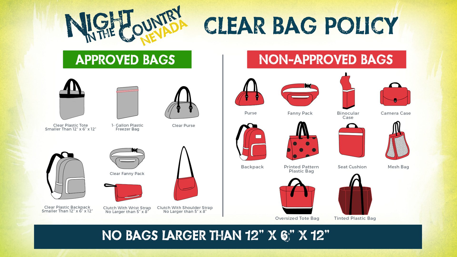 Scope Bag Policy for Concerts