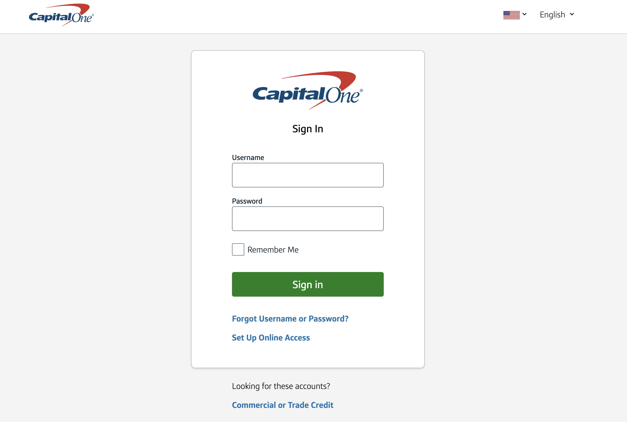Capitolone Sign In