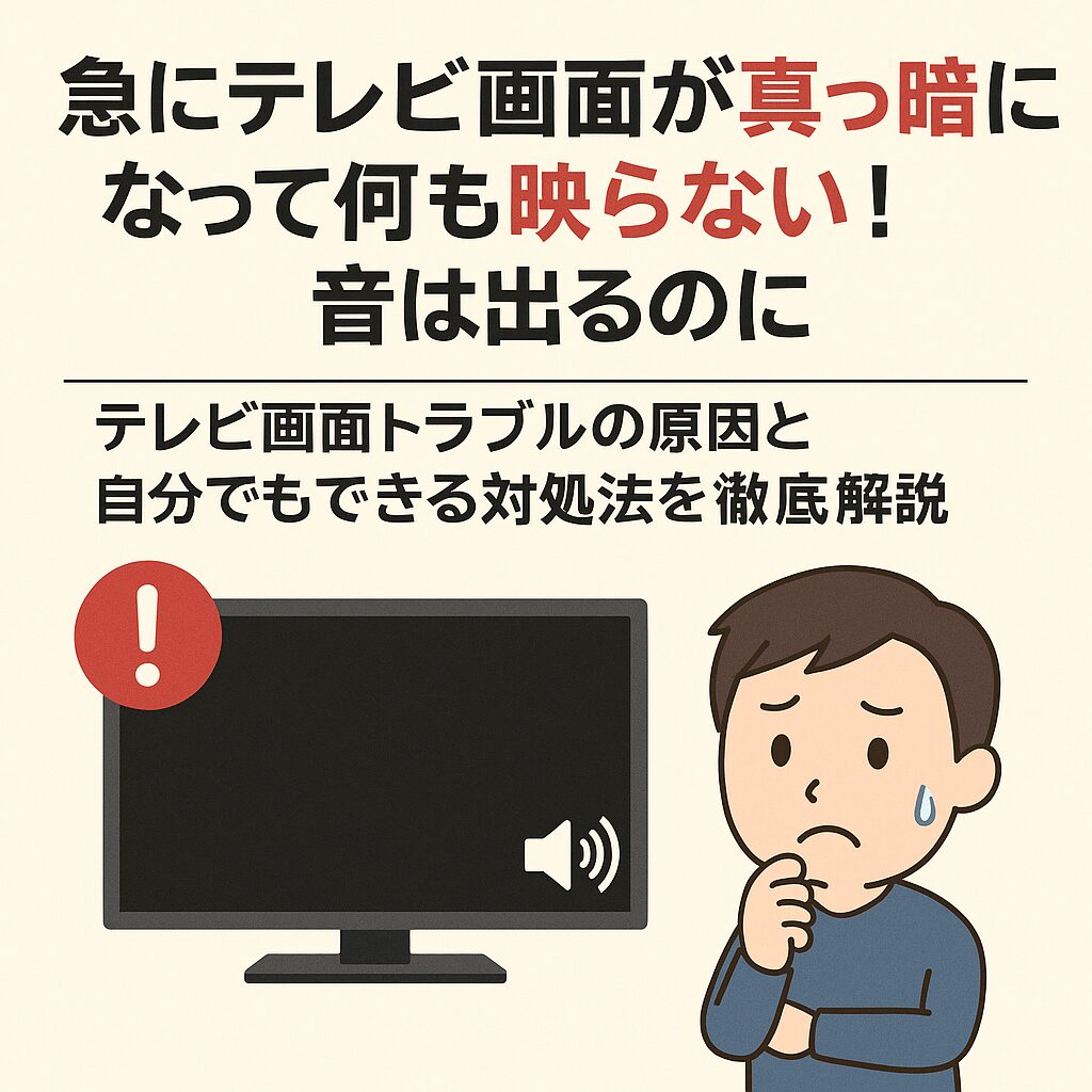 テレビが映らないのに音は出る原因は？自力リセットと修理費用の真相