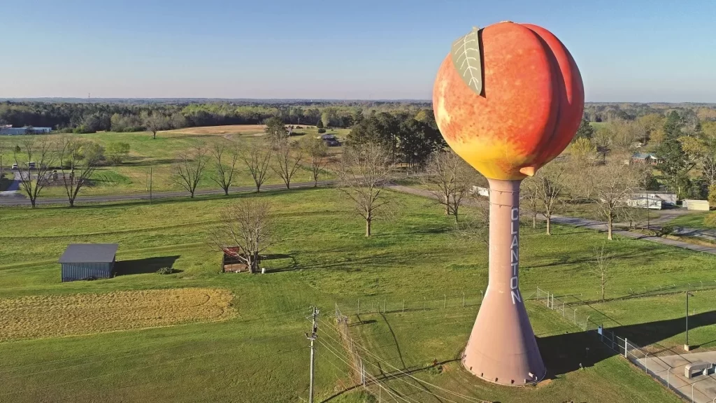 Peach Water Tower Alabama
