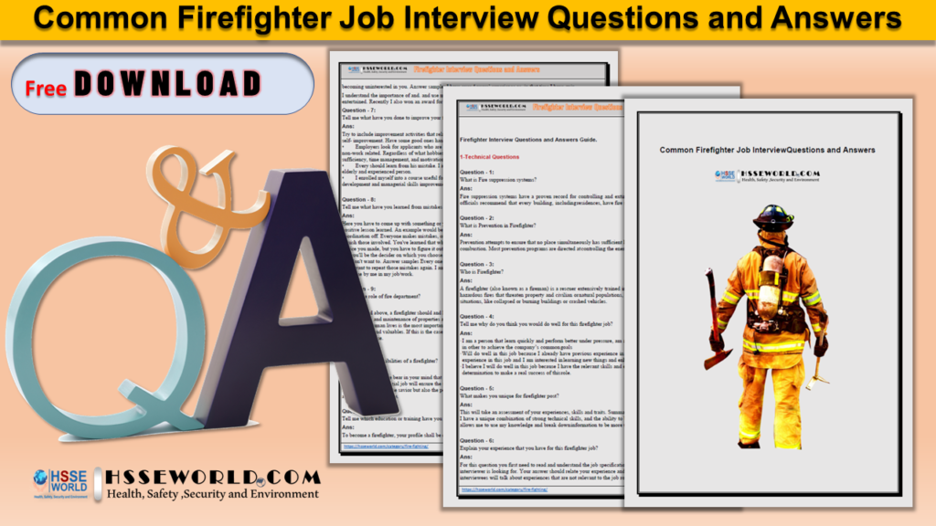 Fire Dept Interview Questions and Answers