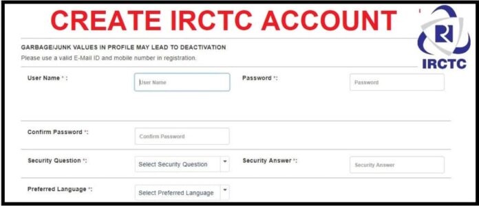 Irctc in Registration