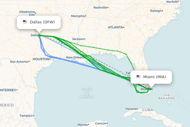 How Far Is Miami from Dallas Texas