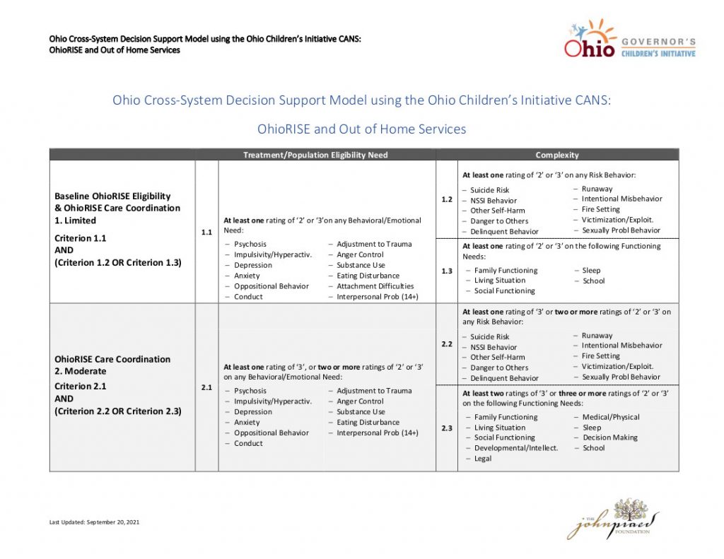Ohiorise Cans Brief Assessment Comprehensive Assessment Pdf