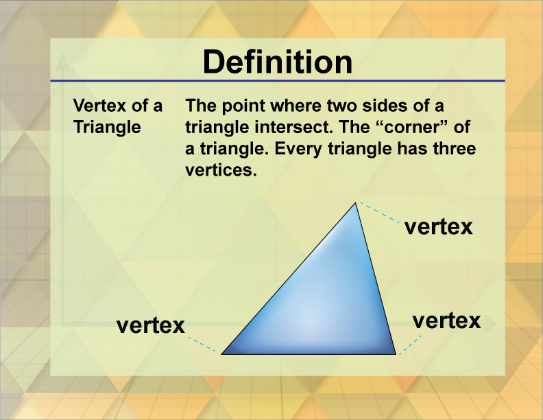 Vertex of a Triangle Definition