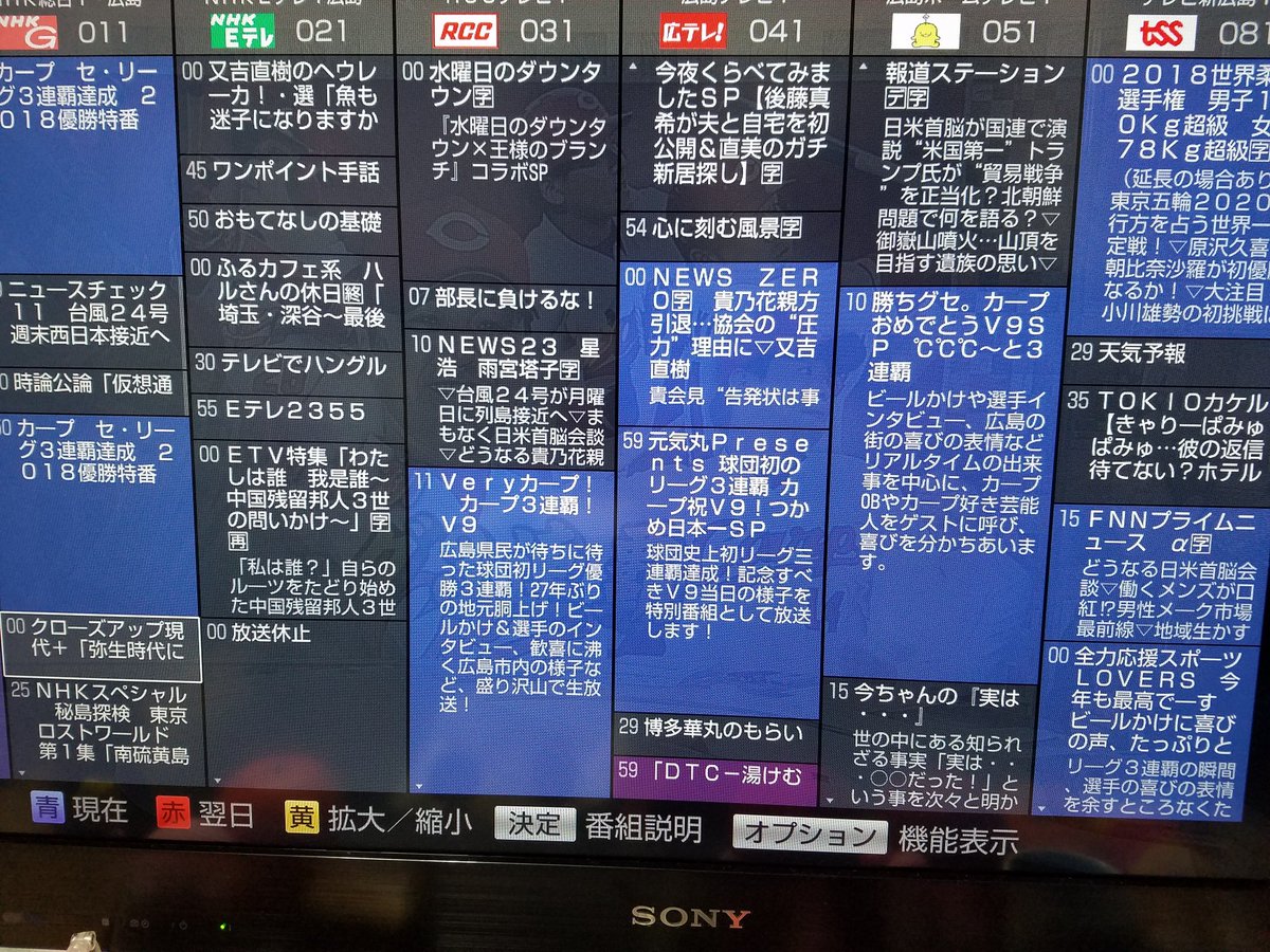 広島のテレビ欄2026最新版！今日の地上波とカープ中継を徹底網羅