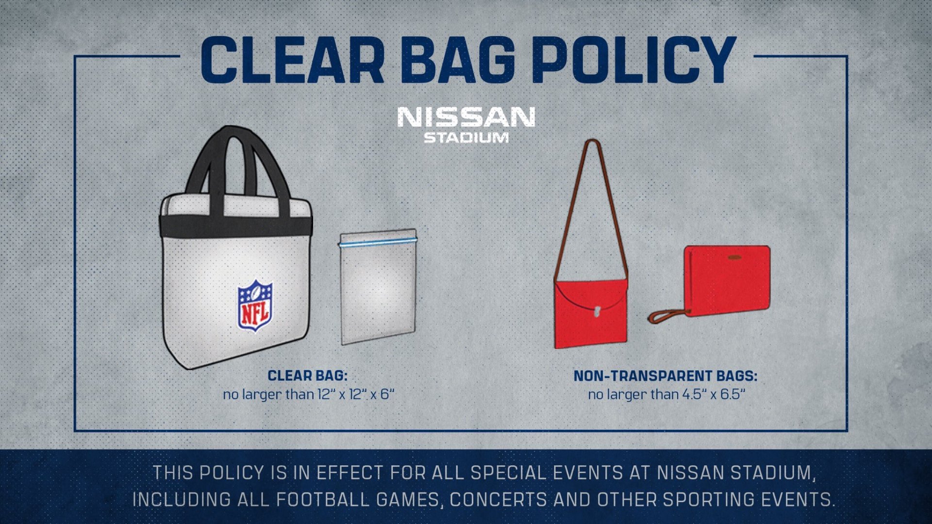 Bag Policy at Titans Stadium