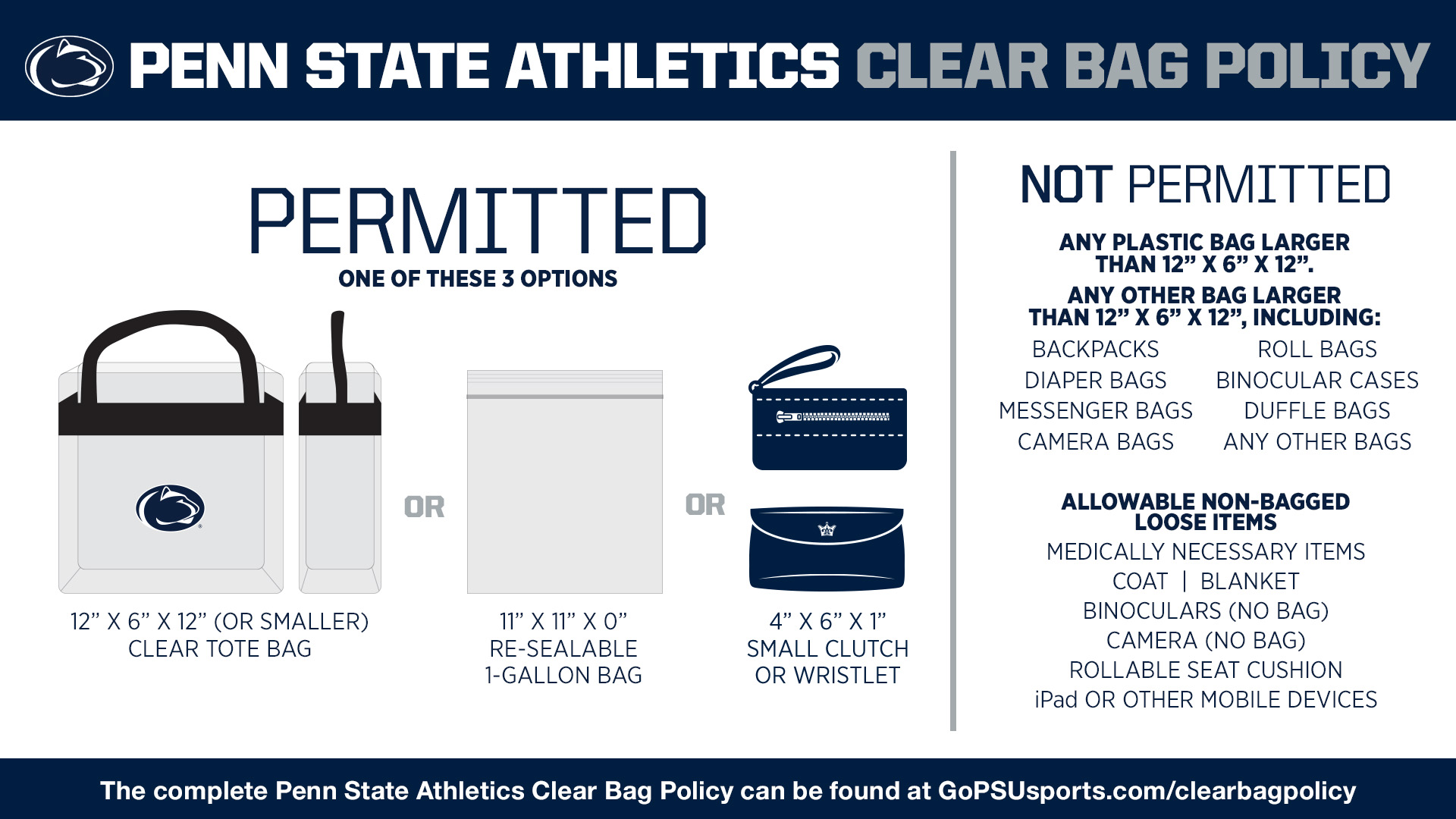 Penn State Clear Bag Policy
