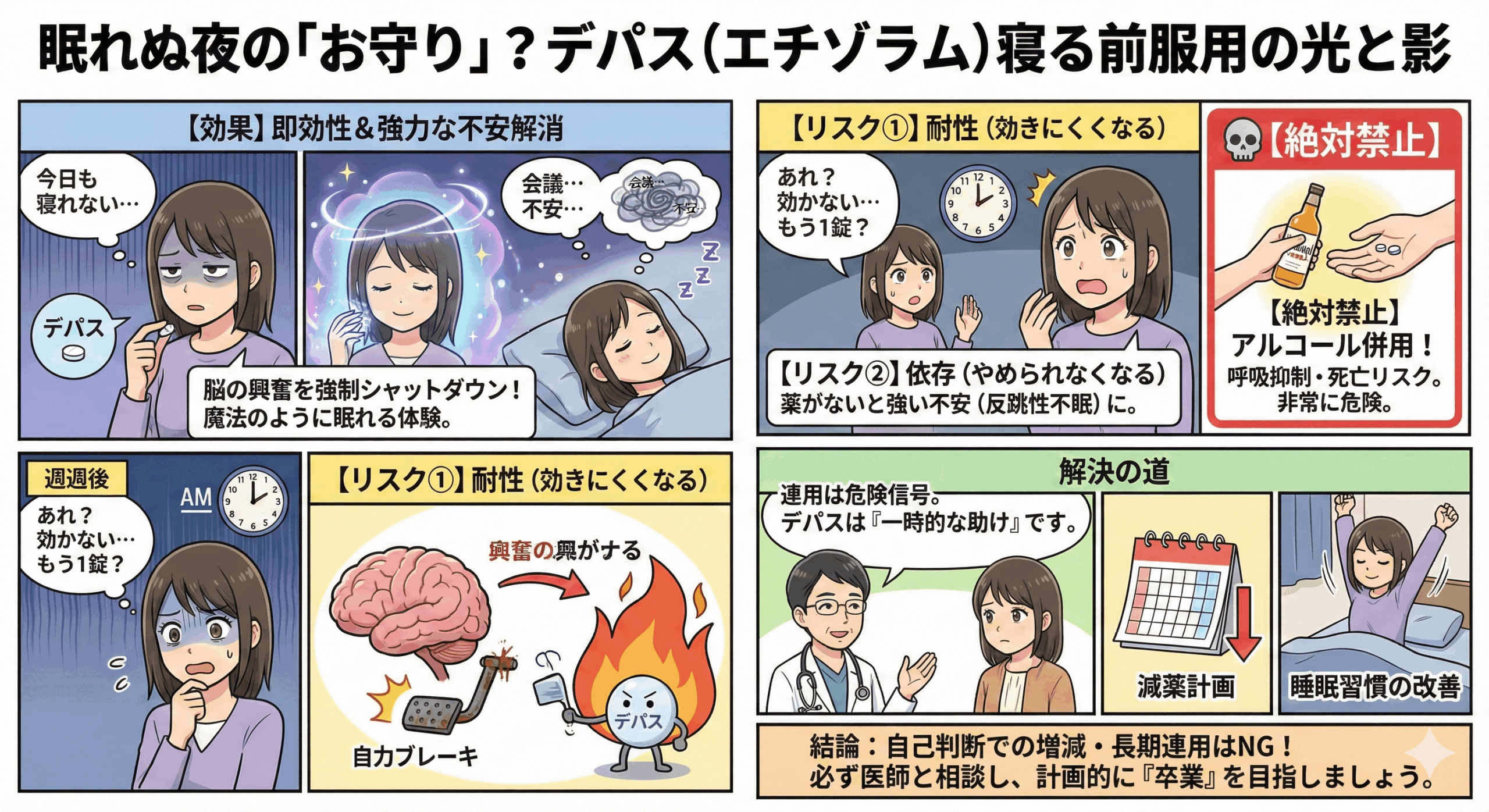 デパスの離脱症状はいつまで？ピーク期間と安全な減薬・対処法を徹底解説