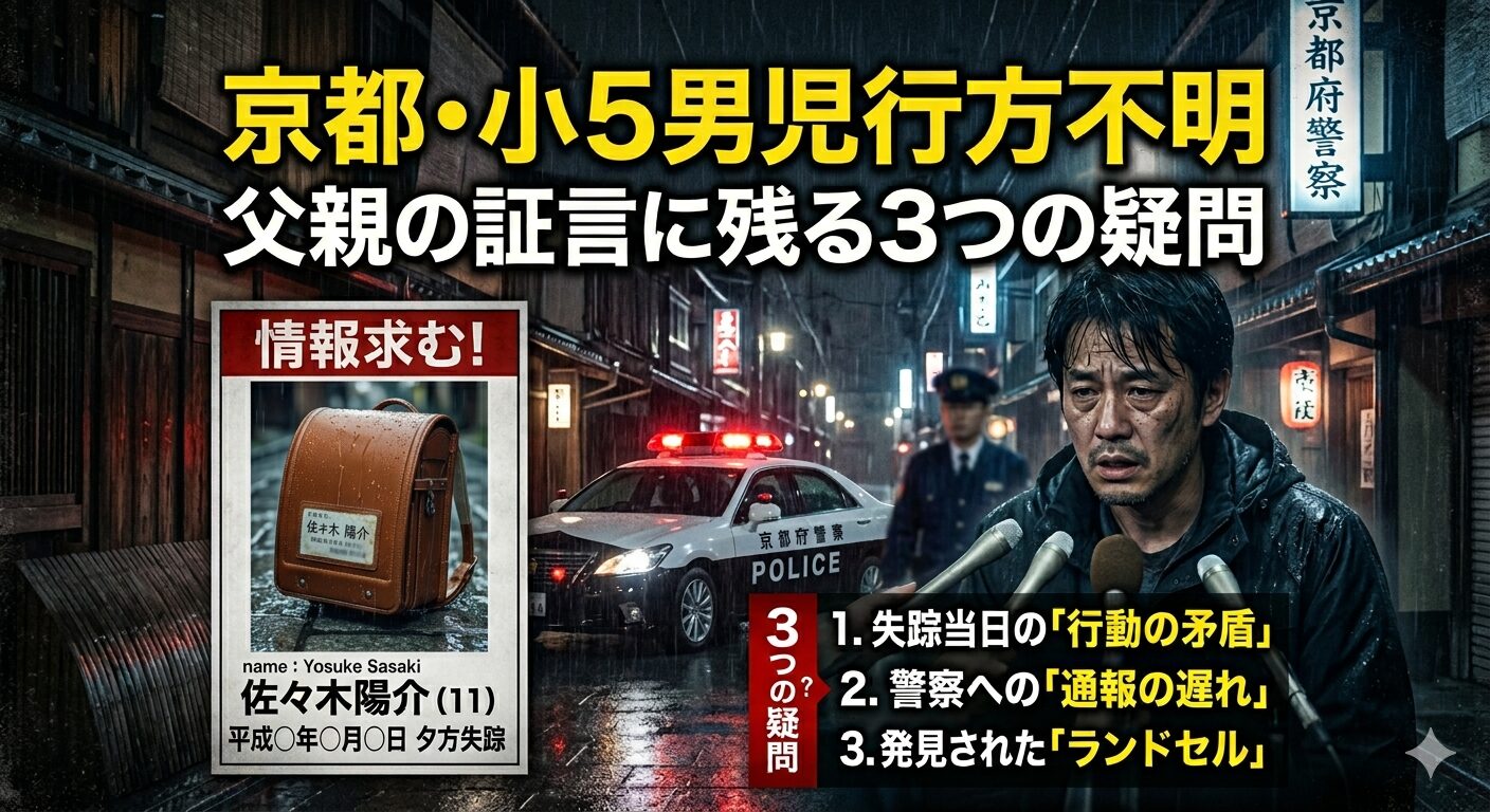 【独自追跡2026】京都・小学生行方不明事件が投げかけた波紋—父親の再婚、複雑な家庭事情、そして現場の沈黙が物語る真相の行方