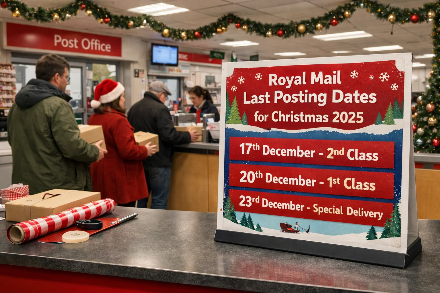 Royal Mail Posting Dates for Xmas