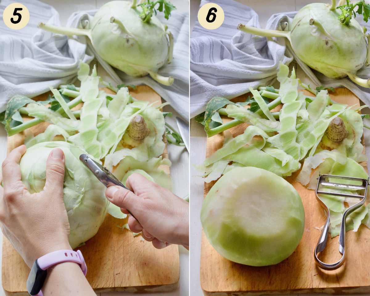 How to Peel a Kohlrabi