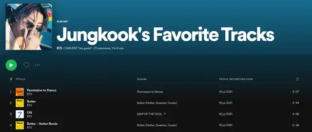 What Is Jungkook's Playlist on Spotify