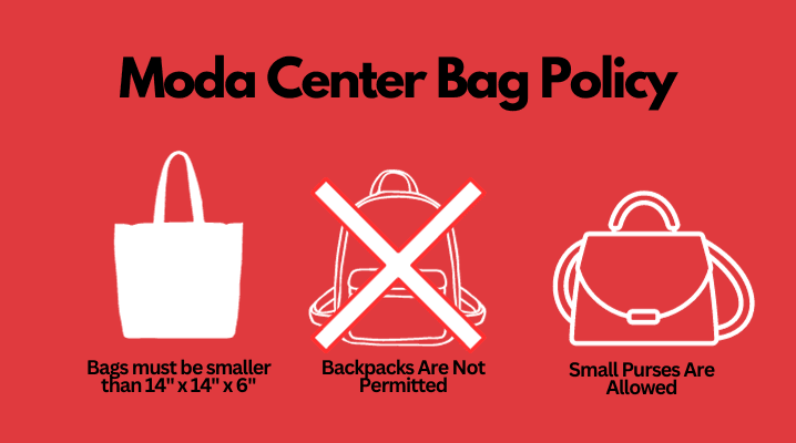 Moda Center Bag Policy 2026