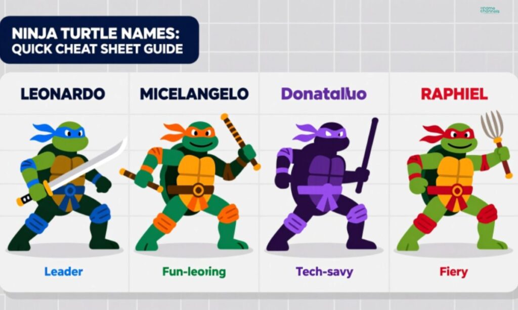 What Are the Names for the Ninja Turtles