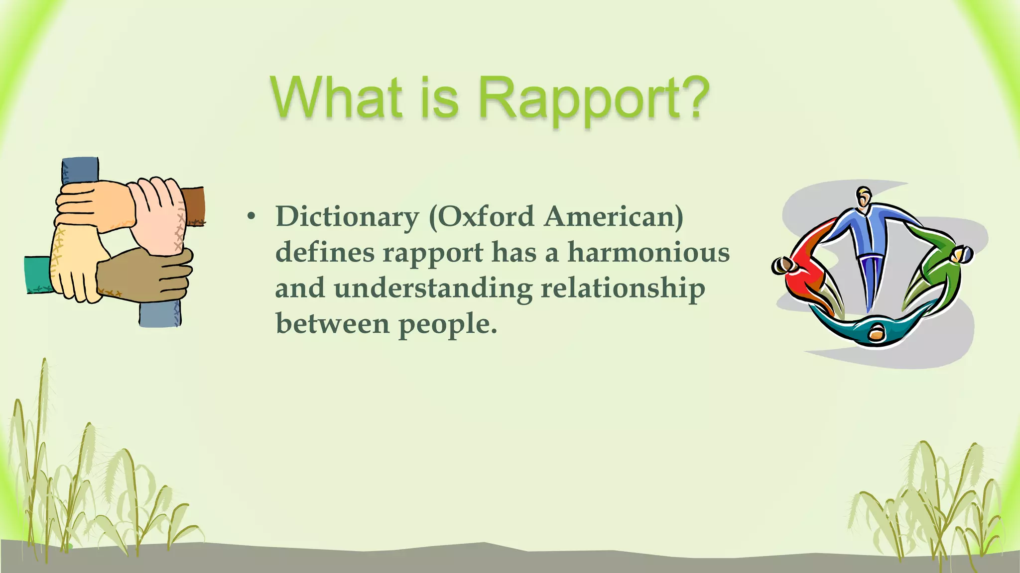 What Is Meant by Rapport