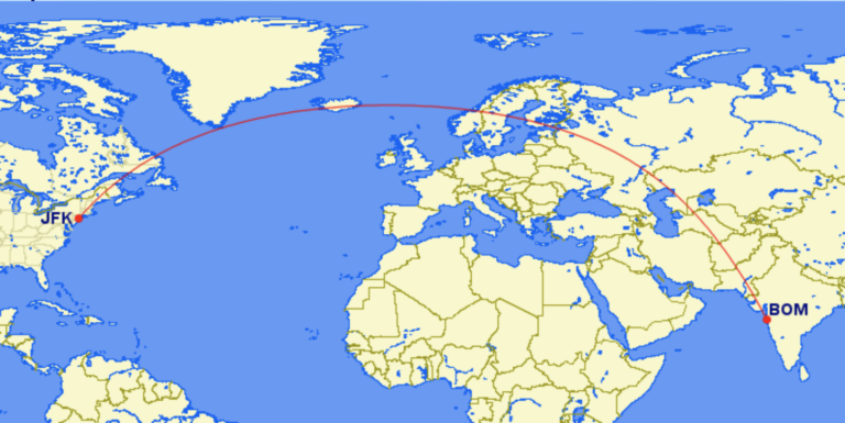 Jfk to Bom Air India