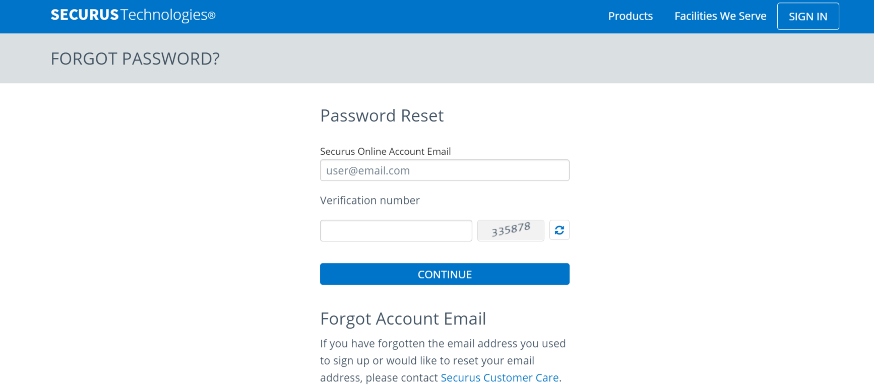 Securus Login Password Reset