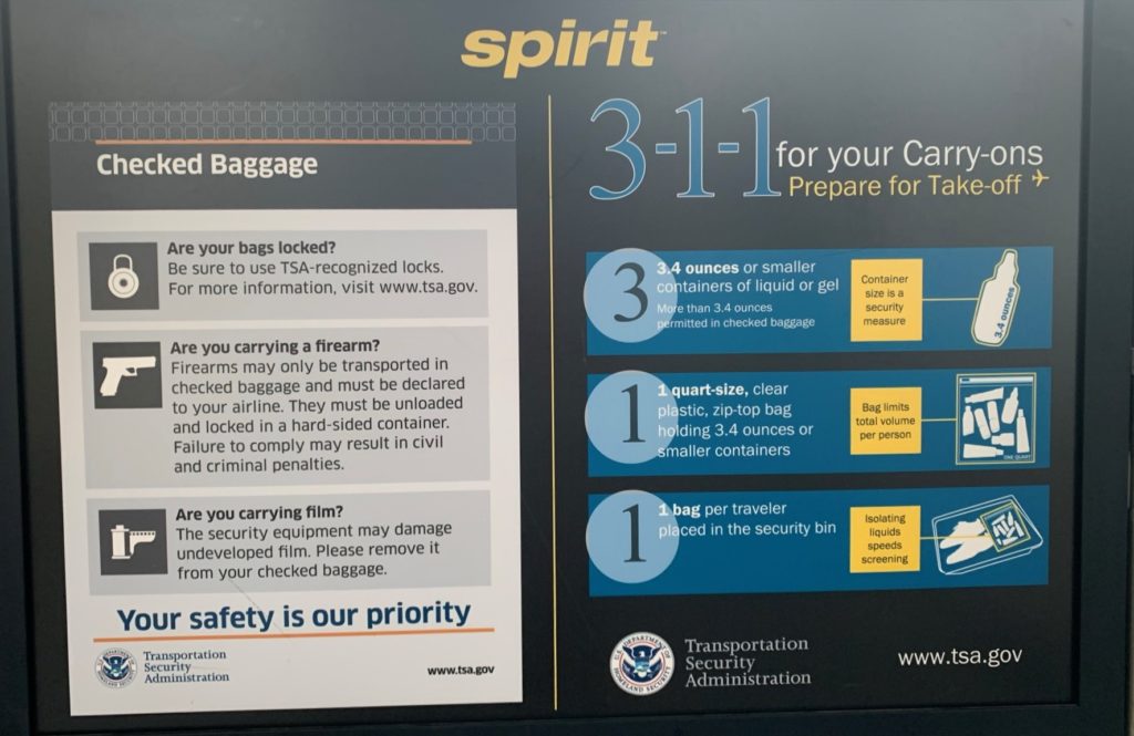 Carry on Bag Policy Spirit