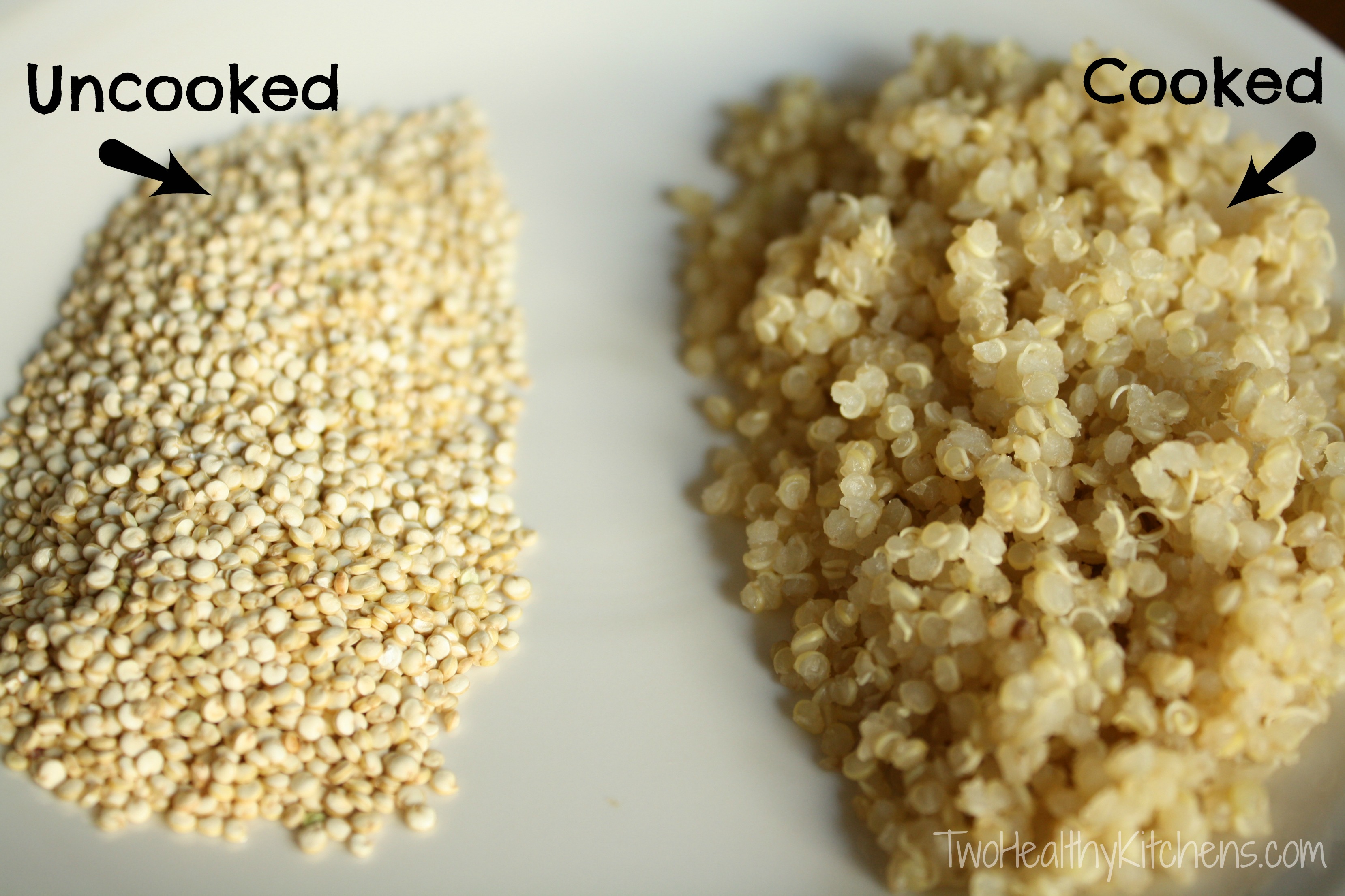 Dry Quinoa to Cooked