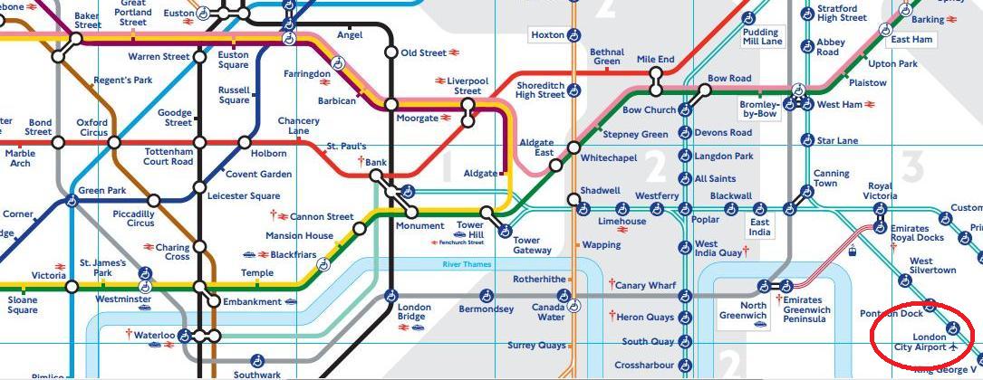 Tube Station at London City Airport