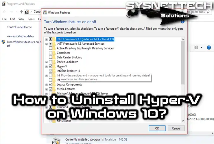 Remove Hyper v from Windows 10