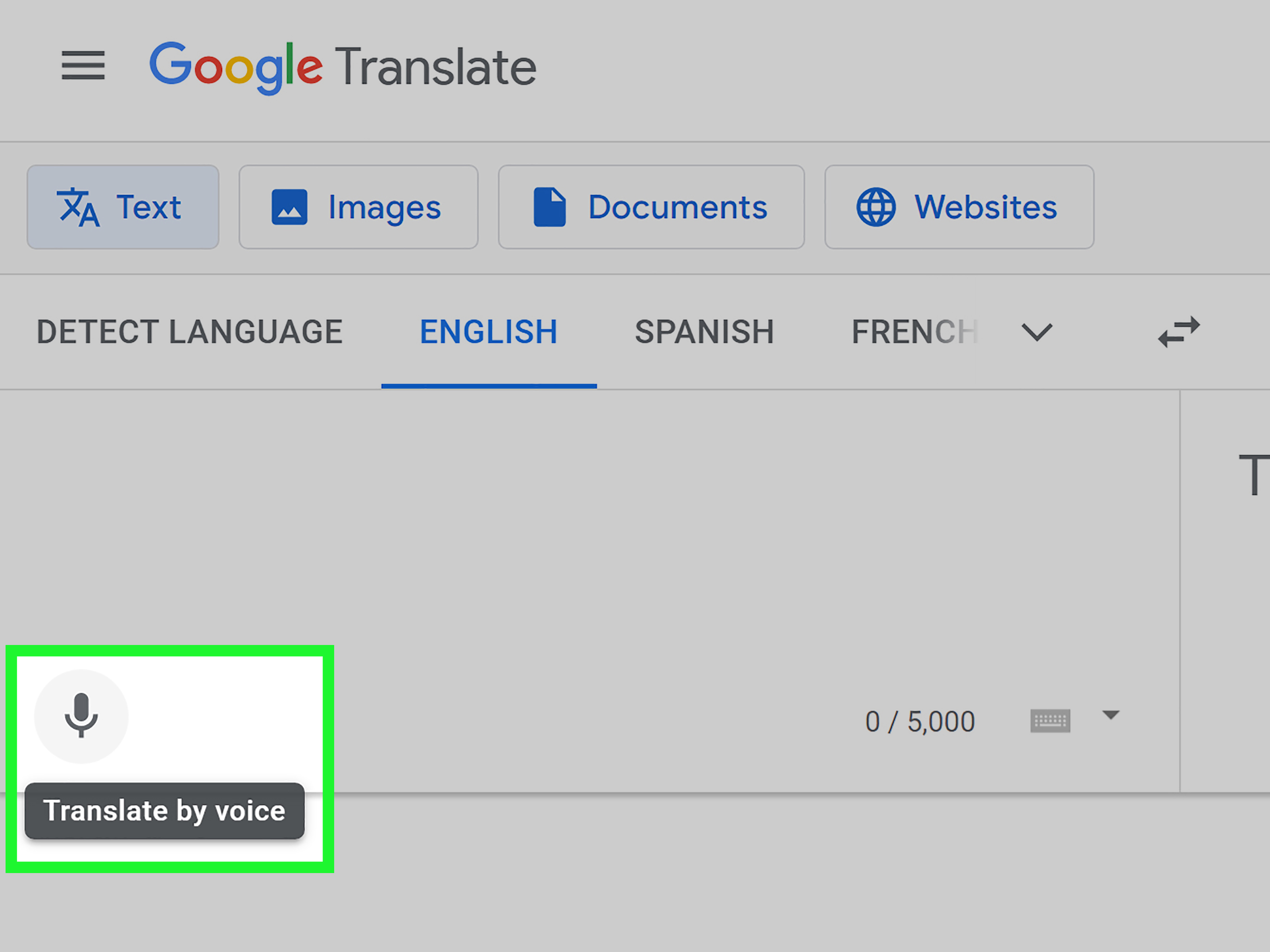Google Translate Portugal to English
