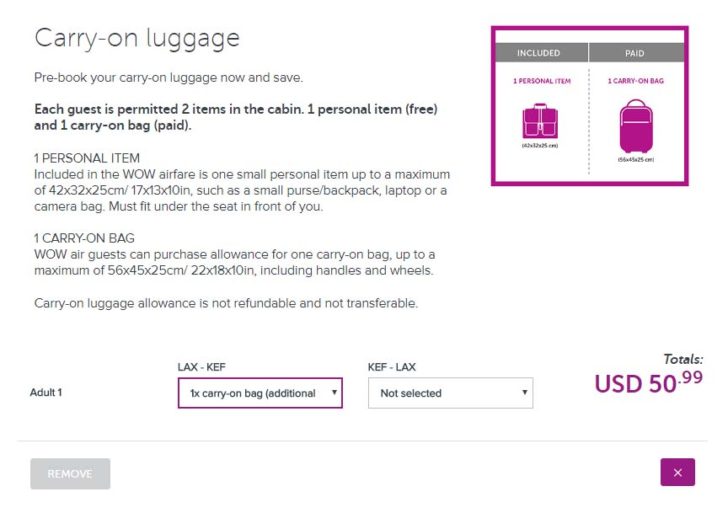 Wow Air New Bag Policy