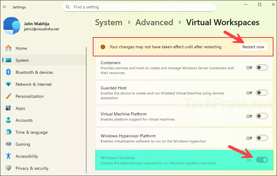How to Disable Windows Sandbox