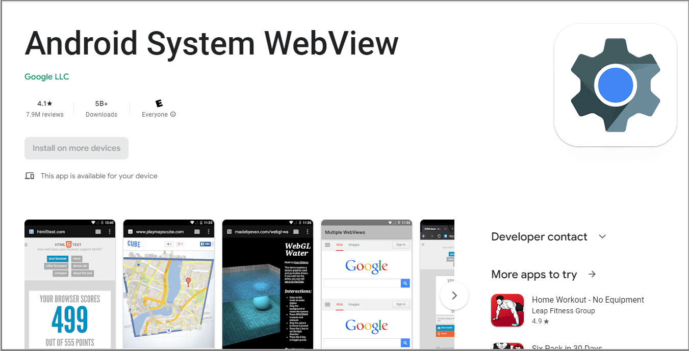 What Is the Android System Webview App
