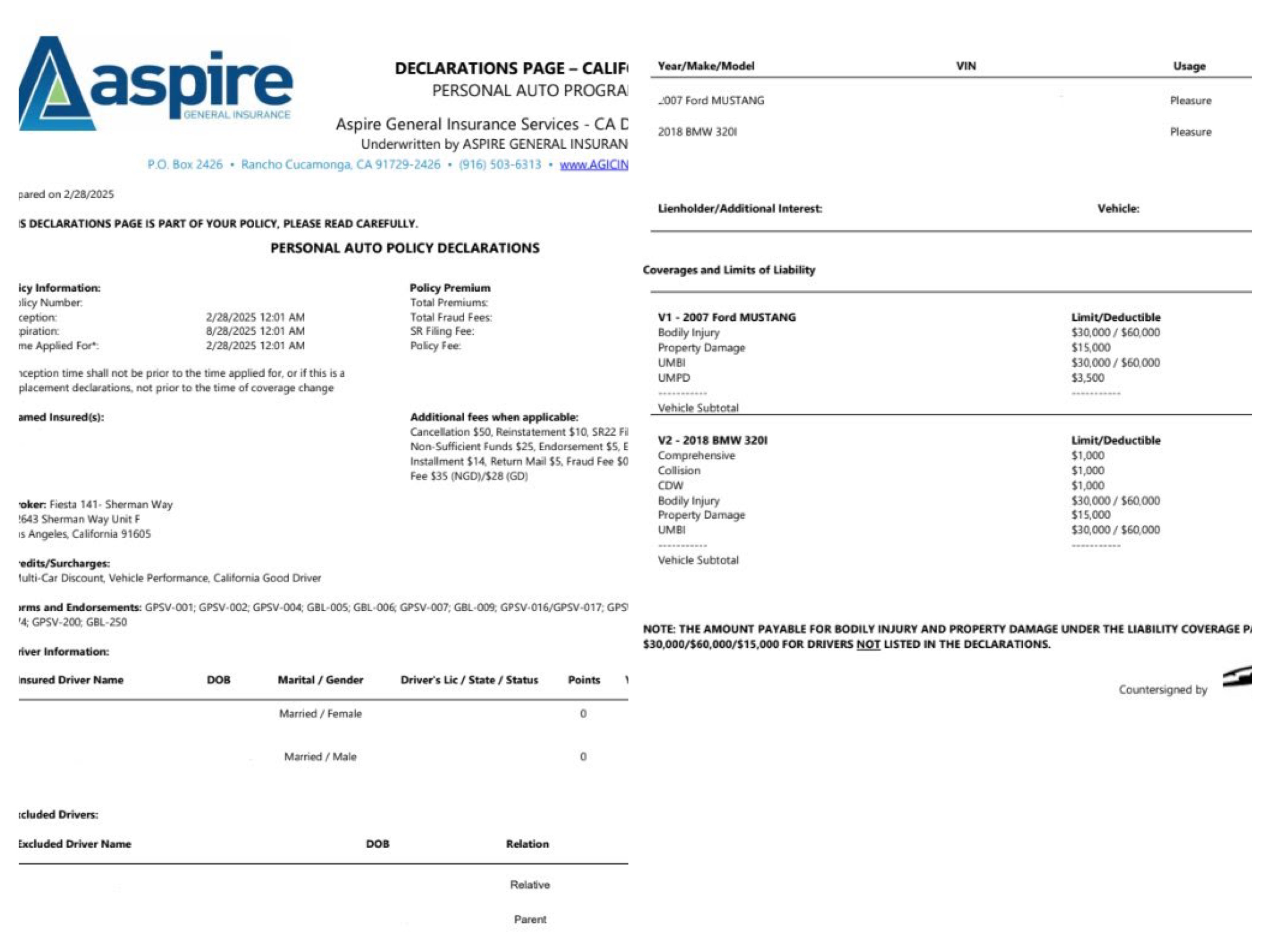 Numero De Aspire Insurance