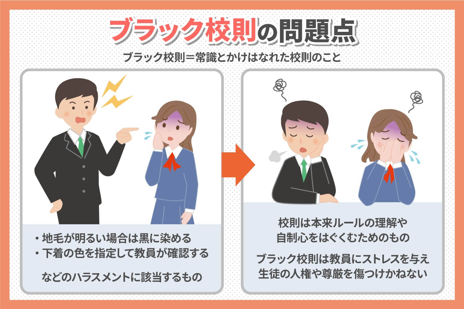 理不尽な下着指定も？ブラック校則の実例と教育現場の見直し動向