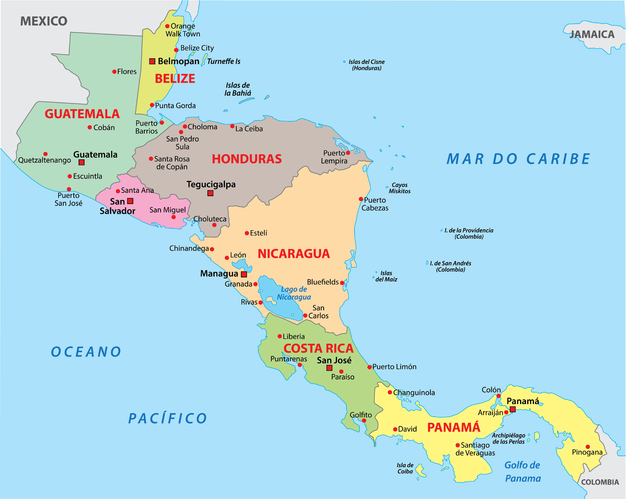South and Central America Capitals