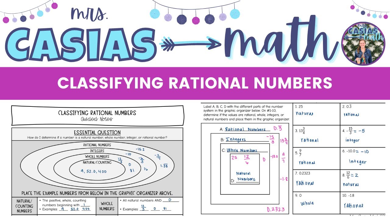 Lesson 3.1 Classifying Rational Numbers Answer Key