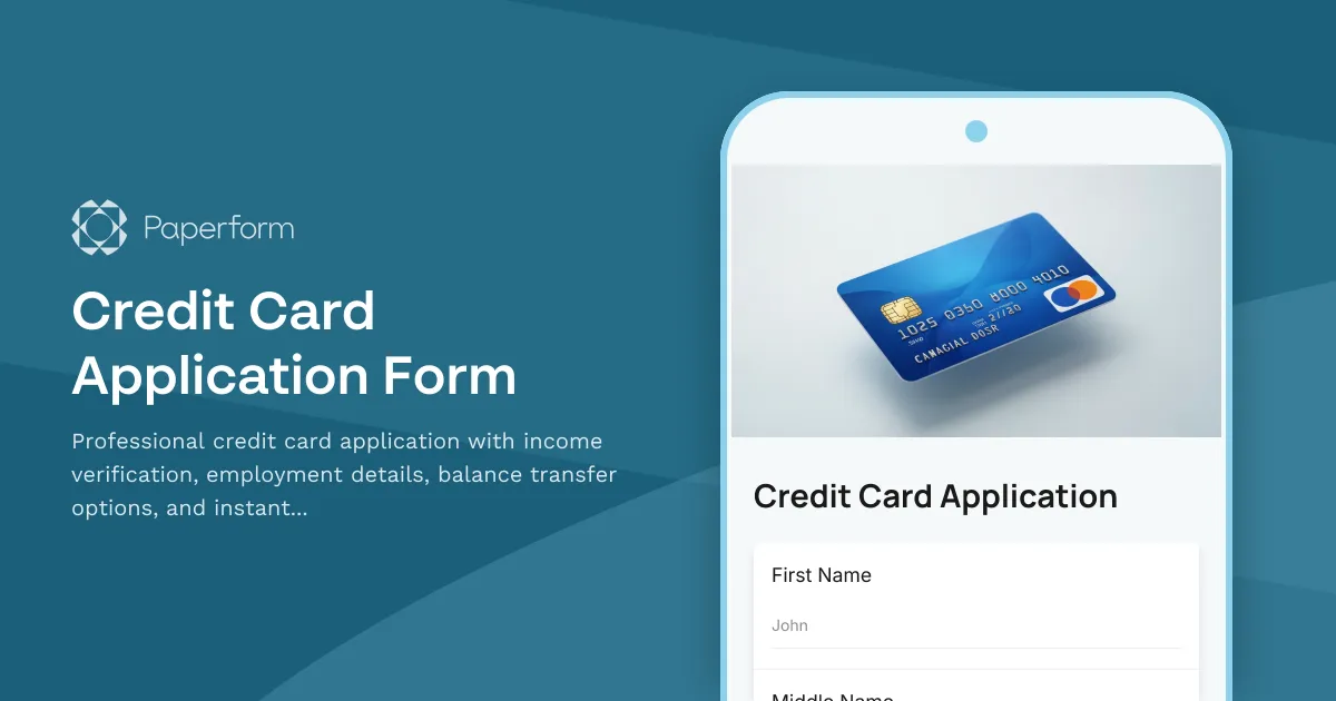 New Credit Card Application